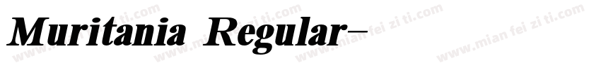 Muritania Regular字体转换